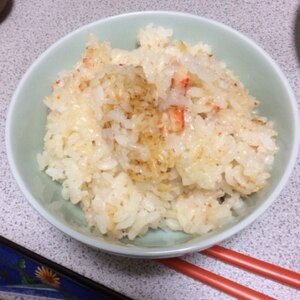 蟹缶モチおこわ（お餅アレンジ！缶詰めレシピ）
